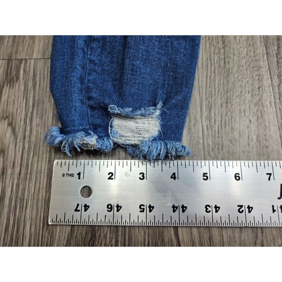 (3/$35) Loft Size 26 / 2 Curvy Skinny Cropped Slim Pockets Distressed Blue Jeans - Picture 14 of 14